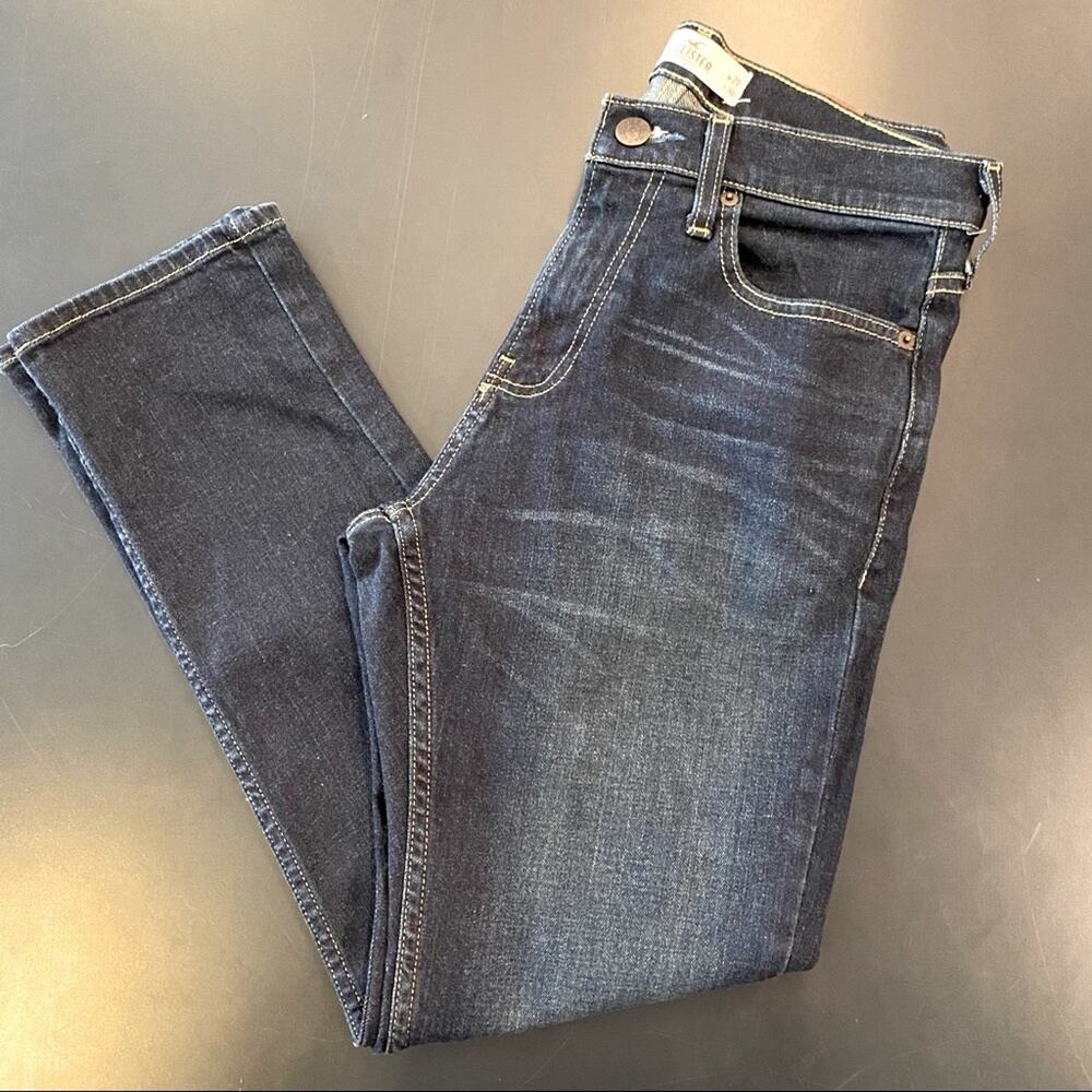 Hollister ATHLETIC SKINNY Epic Flex Jeans Dark Wash Men’s 29x30